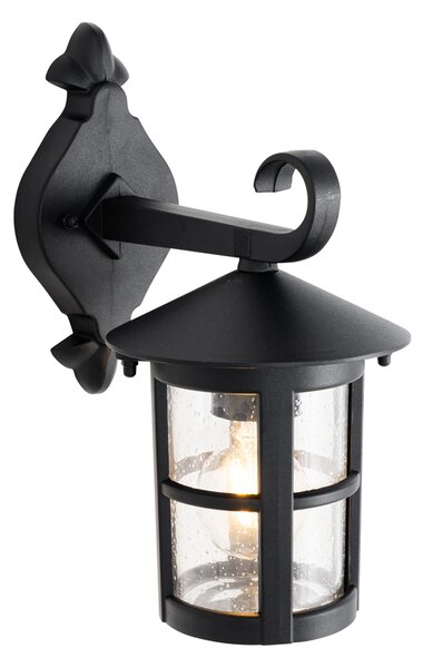 Klasická venkovní nástěnná lampa černá IP44 - Herb