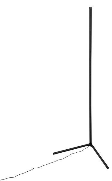 Stojací lampa černá vč. LED s RGB a dálkovým ovládáním - Carla