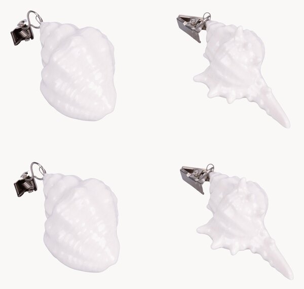 Sada závaží na ubrus z keramiky Shells, 4 díly