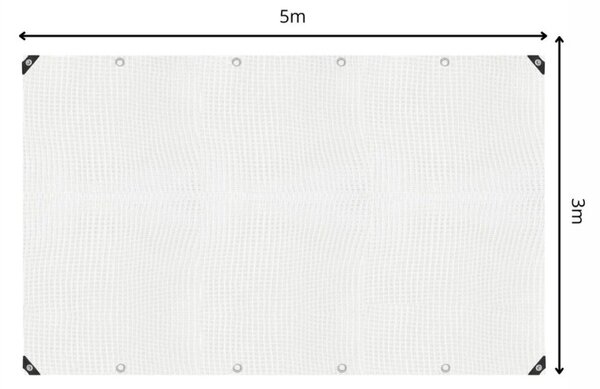Krycí plachta s oky 3x5 m 100g PE SPRINGOS GA2180 bílá