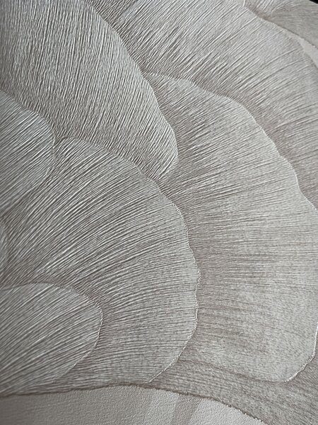 Vliesová tapeta na zeď, světle béžová, zlatá, listy Gingka, RE521012, Renaissance, Design Id