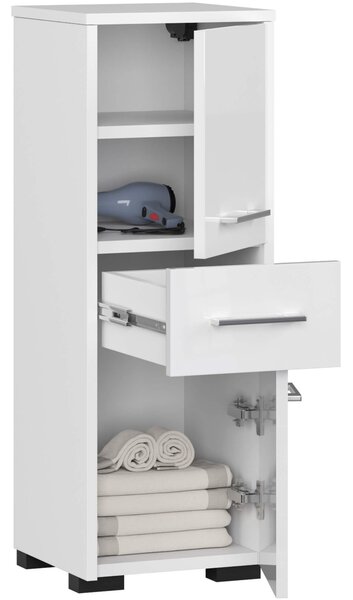 Ak furniture Koupelnová skříňka Fin bílá lesk