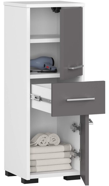 Ak furniture Koupelnová skříňka FIN bílá/grafitová
