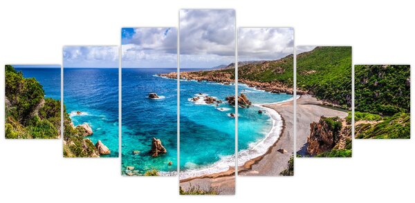 Obraz - Sardinie (210x100 cm)
