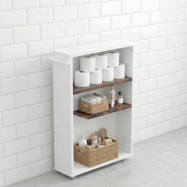 MIDI SKŘÍŇKA, bílá, barvy dubu, 20/61/45 cm MID.YOU - Koupelnové série, Online Only