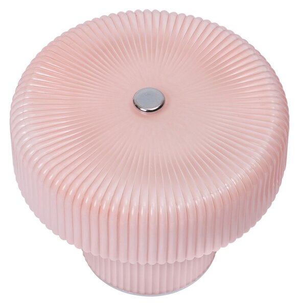 Stolní lampa ferm LIVING, stmívatelné, Pudrová, Obývací pokoj, Sklo