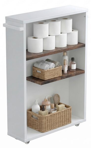 MIDI SKŘÍŇKA, bílá, barvy dubu, 20/61/45 cm MID.YOU - Koupelnové série, Online Only