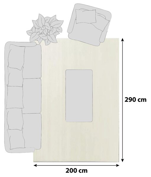 KOBEREC S VYSOKÝM VLASEM, 200/290 cm, krémová Schöner Wohnen - Koberce vysoký vlas