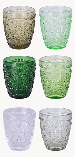 Sada sklenic na vodu Imperial Shades of Green, 6 dílů