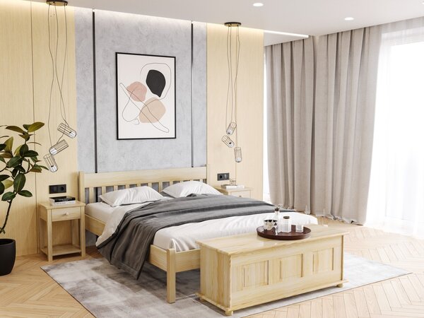 Drewmax NR104 dřevěná rohová lavice SET masiv borovice