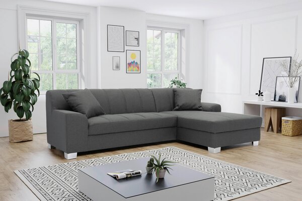 ROHOVÁ SEDAČKA, textil, šedá MID.YOU - Sedací soupravy, Online Only