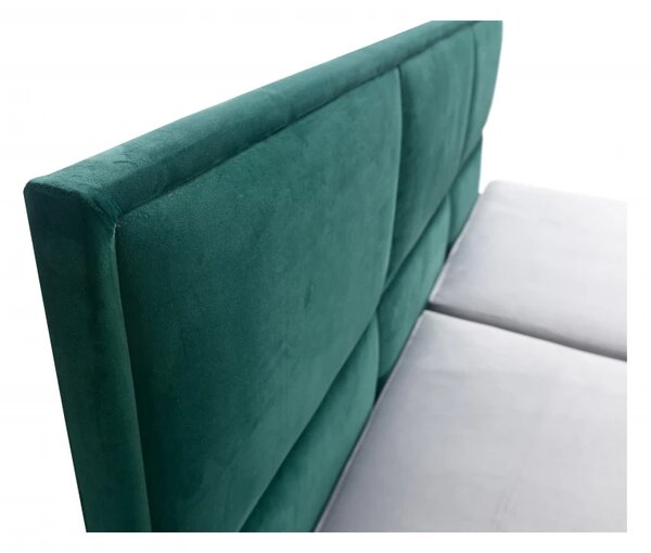Čalouněná postel Kvadrat II, 200x160, zelená/šedá (an 4810/4817)