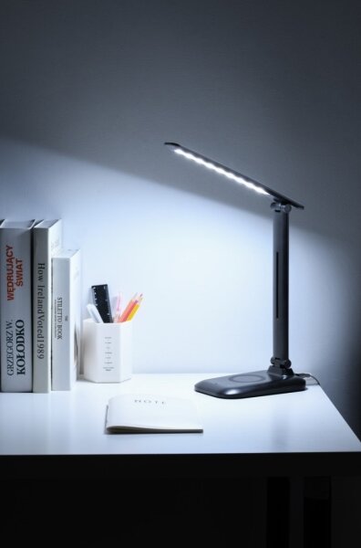 Immax 09106L - LED Stm stolní lampa s bez nabíjením QI LUMI LED/7W/230V černá