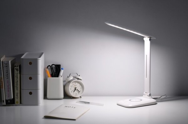 Immax 09107L - LED Stm stolní lampa s bez nabíjením QI LUMI LED/7W/230V bílá
