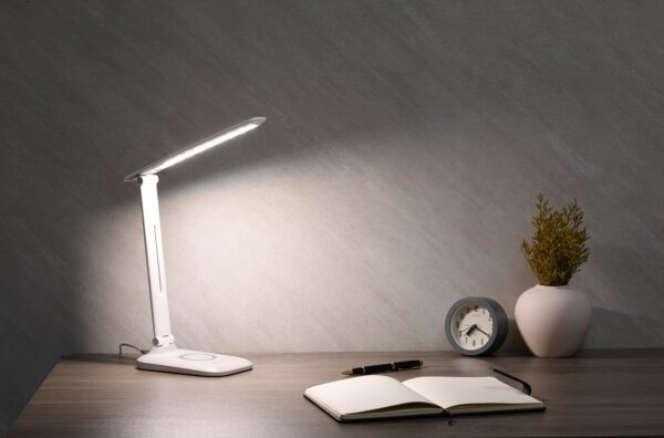 Immax 09107L - LED Stm stolní lampa s bez nabíjením QI LUMI LED/7W/230V bílá