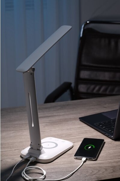 Immax 09107L - LED Stm stolní lampa s bez nabíjením QI LUMI LED/7W/230V bílá