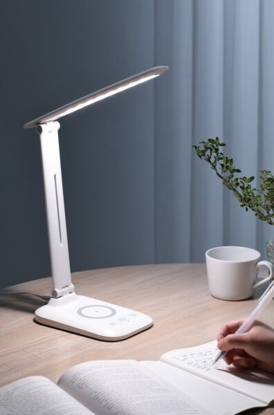 Immax 09107L - LED Stm stolní lampa s bez nabíjením QI LUMI LED/7W/230V bílá