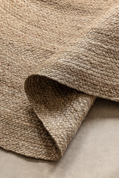 Hanse Home, Kusový koberec Jute Braided 106006 Grey Brown kruh, 140x140 (průměr) kruh, hnědá, chodba / předsíň
