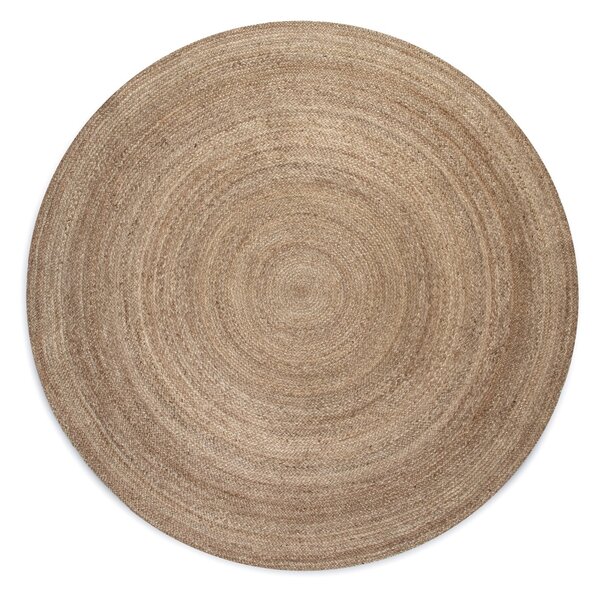 Hanse Home, Kusový koberec Jute Braided 106006 Grey Brown kruh, 140x140 (průměr) kruh, hnědá, chodba / předsíň