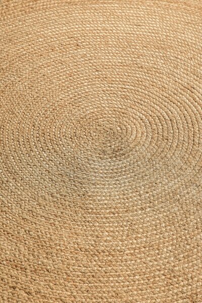 Hanse Home, Kusový koberec Jute Braided 106005 Gold kruh, 140x140 (průměr) kruh, béžová, chodba / předsíň
