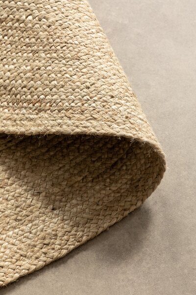 Hanse Home Kusový koberec Jute Braided 106007 Ivory - 100x100 (průměr) kruh cm