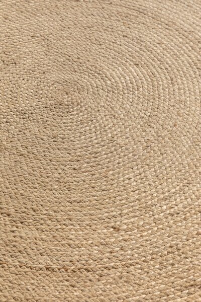 Hanse Home Kusový koberec Jute Braided 106007 Ivory - 100x100 (průměr) kruh cm
