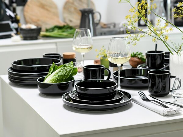 KOMBINOVANÁ SOUPRAVA, 30dílné, kamenina Creatable - Online Only nádobí, Online Only