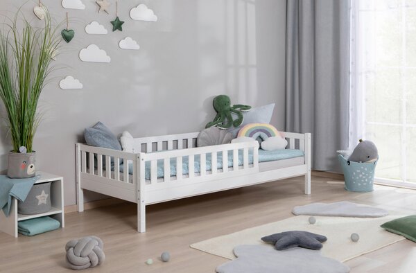 DĚTSKÁ POSTEL SE STŘÍŠKOU, 90/200 cm, bílá MID.YOU - Online Only dětské postele, Online Only