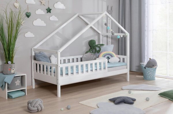 DĚTSKÁ POSTEL SE STŘÍŠKOU, 90/200 cm, bílá MID.YOU - Online Only dětské postele, Online Only