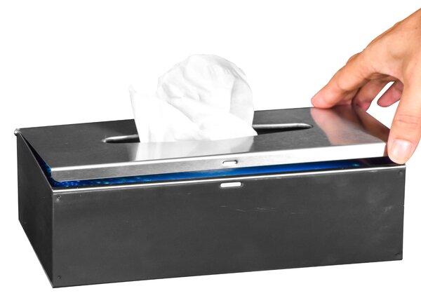 Rossignol SAS Rossignol nástěnný zásobník CLINABOX, na kapesníky-rukavice, nerezová ocel