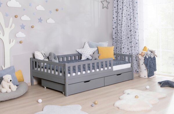 DĚTSKÁ POSTEL SE STŘÍŠKOU, 140/200 cm, světle šedá Livetastic - Online Only dětské postele, Online Only