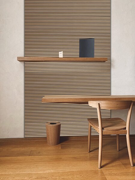 Dřevěný akustický panel, 2400 x 600 mm, B2BP002, bříza