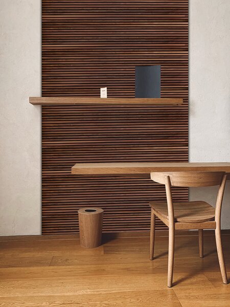 Dřevěný akustický panel, 2400 x 600 mm, B2BP007, ořech