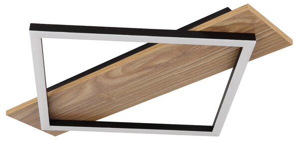 Stropní LED svítidlo BEATRIX 6 černá/světlé dřevo