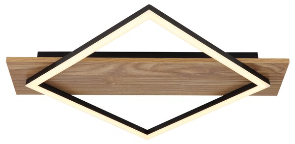Stropní LED svítidlo BEATRIX 6 černá/světlé dřevo