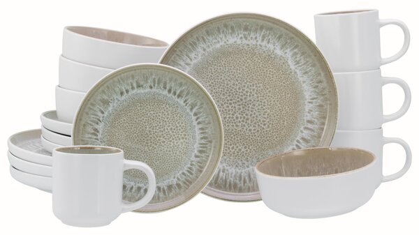 KOMBINOVANÁ SOUPRAVA, 16dílné, kamenina Creatable - Online Only nádobí, Online Only