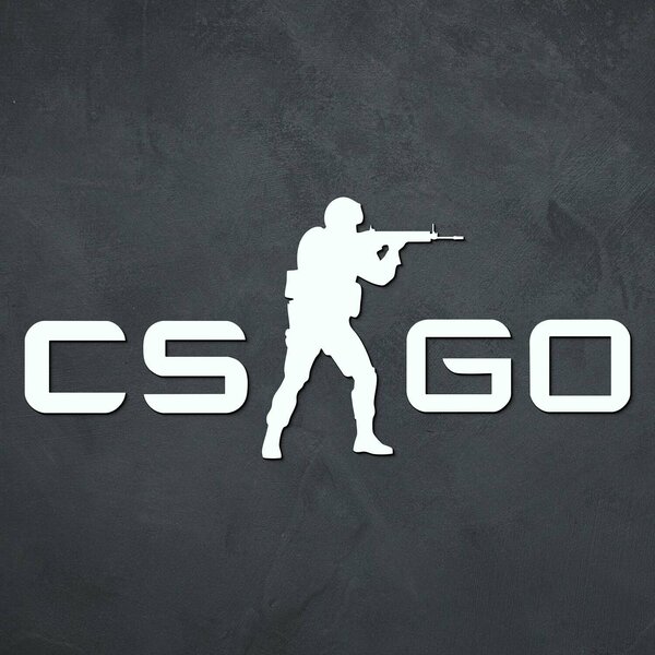DUBLEZ | Dřevěný obraz - Logo Counter-Strike | Obraz
