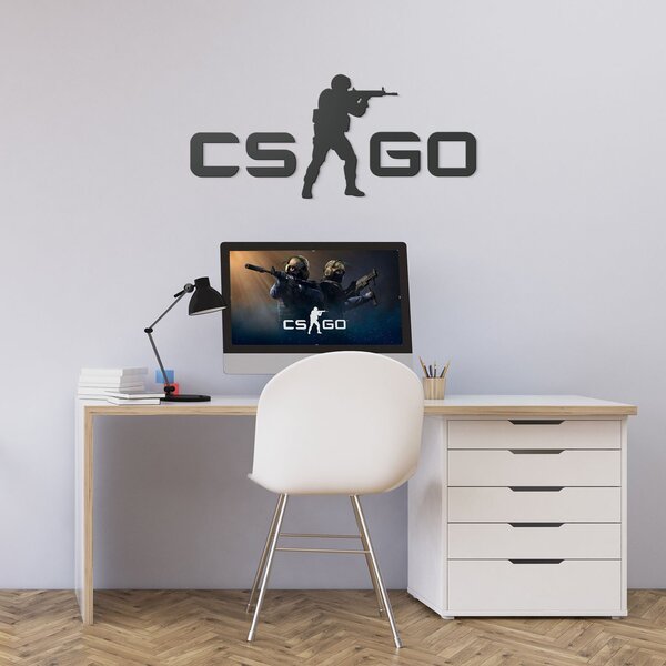 DUBLEZ | Dřevěný obraz - Logo Counter-Strike | Obraz