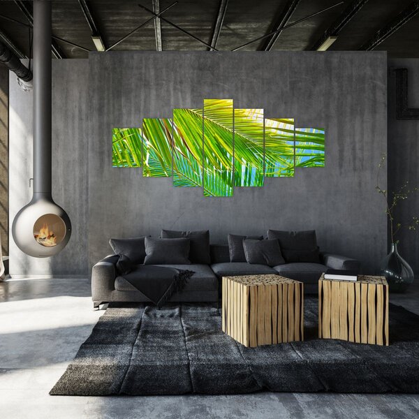 Obraz - Palmové listy (210x100 cm)
