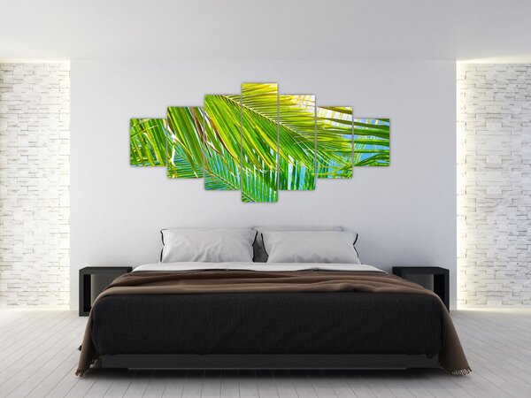 Obraz - Palmové listy (210x100 cm)