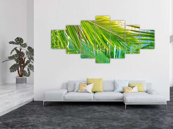 Obraz - Palmové listy (210x100 cm)