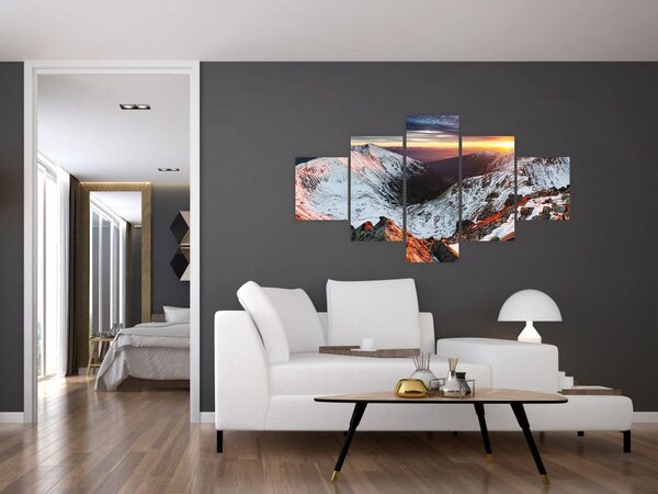 Obraz - Zimní horské panorama (125x70 cm)