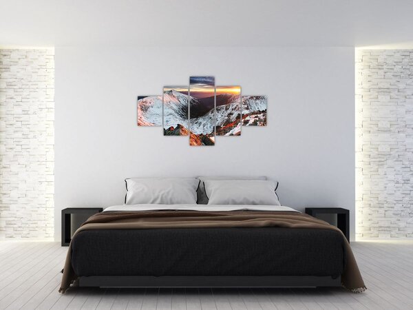 Obraz - Zimní horské panorama (125x70 cm)
