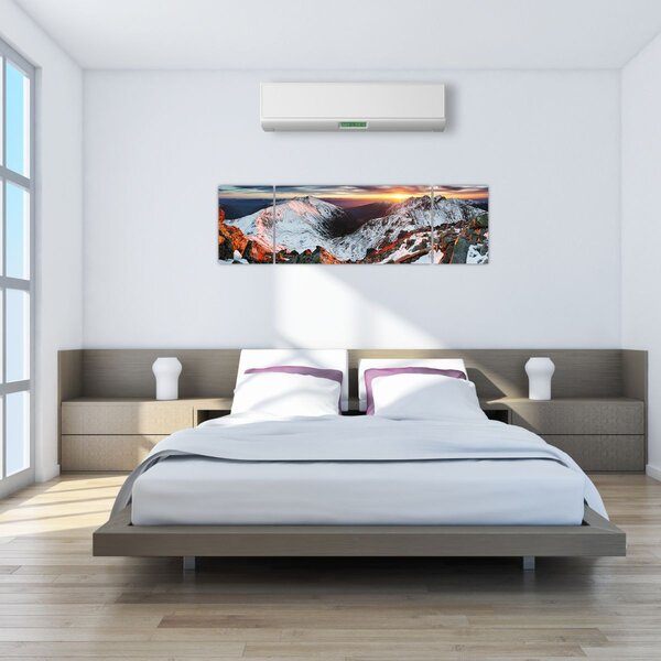 Obraz - Zimní horské panorama (170x50 cm)