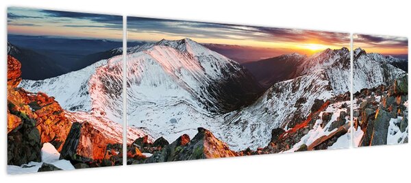 Obraz - Zimní horské panorama (170x50 cm)
