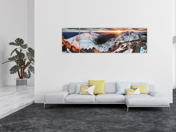 Obraz - Zimní horské panorama (170x50 cm)