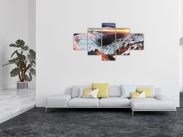 Obraz - Zimní horské panorama (125x70 cm)