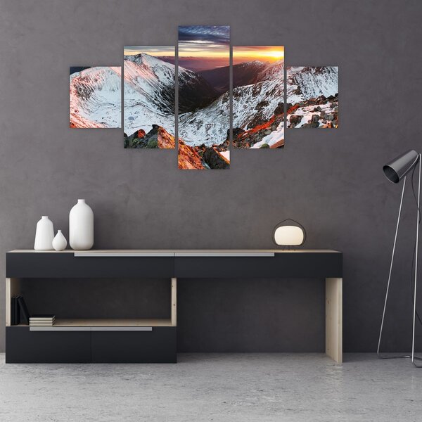 Obraz - Zimní horské panorama (125x70 cm)
