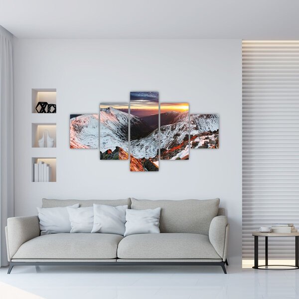 Obraz - Zimní horské panorama (125x70 cm)