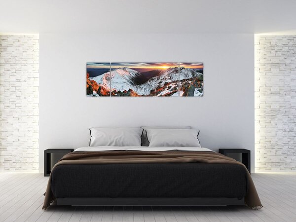 Obraz - Zimní horské panorama (170x50 cm)